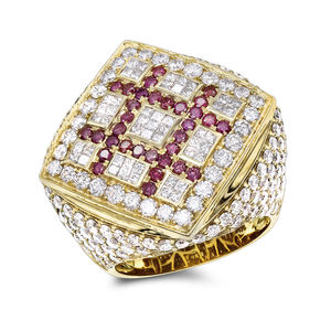 Bague de luxe glacée pour homme en argent 925 personnalisée grande bague en diamant Moissanite coupe ronde pour la mode Hip Hop - Product Image 2