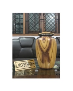 Venta al por mayor de urnas de cremación para adultos a bajo precio acabado brillante último diseño latón aluminio metal cenizas humanas almacenamiento conmemorativo - Product Image 1