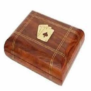 Boîte de cartes à jouer élégante en bois faite à la main en laiton de haute qualité rangement décoratif - Product Image 6