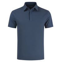 Polo en coton pour hommes grande taille avec logo brodé, polo de golf à manches courtes, polo respirant pour vêtements de sport, tenue décontractée