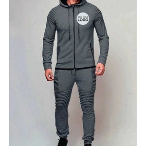 Mens 2-Piece Set Tracksuit in Company Style | <b>Zip</b>-<b>Up</b> <b>Jacket</b> with Sleeve Pocket & Logo Pants Tracksuit - Product Image 5