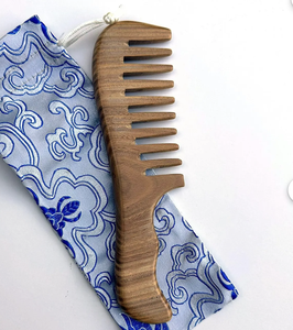 Peigne à cheveux en bambou portable à dents larges jetable pour hôtel, maison, voyage, taille standard, couleur bois, type de peigne courant - Product Image 6