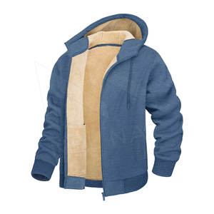 Pull à capuche en molleton lourd de qualité supérieure pour hommes Nouveau design en coton Slim Fit avec motif solide pour l'hiver - Product Image 3