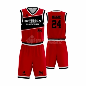 Ensemble de maillots de basket-ball réversibles de haute qualité personnalisé maille rapide respirant sublimation imprimé grande taille pour hommes et jeunes - Product Image 1