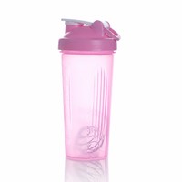 Gourde shaker en PP sans BPA, anti-fuite, pour protéines, bouteille de mélange en plastique, à boire directement, pour la gym et les voyages