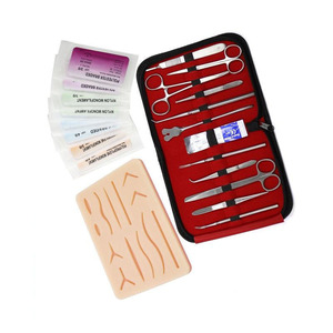 ชุดฝึกหัดเย็บแผลสำหรับนักเรียนทางการแพทย์, ชุดฝึกเย็บแผลสำหรับฝึกหัดใช้แผ่นเข็มชุดเครื่องมือกรรไกรอุปกรณ์การสอน - Product Image 4