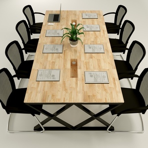 XConcept HBXC014 Assembly Meeting <b>Table</b> 240x120 Contemporary Design Solid Adjustable for Conference Room Hotel <b>Office</b> Furniture - Product Image 2