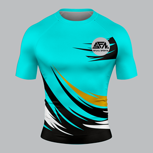 High Quality Men BJJ <b>MMA</b> <b>Rash</b> <b>Guard</b> Shorts Set Designed for Training Compression Fit Quick Dry Anti-UV Breathable Fabric - Product Image 4