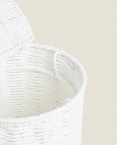 Exquisite Vintage Style Waste Paper <b>Basket</b> <b>with</b> Removable <b>Lid</b> Eco-friendly <b>Seagrass</b> Made in Viet Nam 2024 - Product Image 3