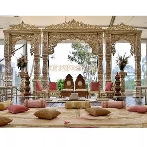 บอลลีวูดกลางแจ้งชุดรูปแบบการจัดงานแต่งงาน Mandap ที่สวยงามอินเดียจัดงานแต่งงาน Mandap เวทีบอลลีวูด Jodha Akbar แต่งงาน Mandap - Product Image 1