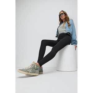 Mid Waist <b>Side</b> <b>Pocket</b> Detail Patterned Chiffon <b>Leggings</b> Casual Yoga Pants Seamless Spandex Nylon 3XL Tie Dye Camo Leopard Print - Product Image 3