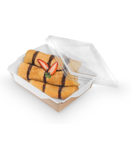 Tazón para ensalada OSQ OpSalad 500 de la mejor calidad, papel kraft con tapa transparente a prueba de fugas para comida para llevar, logotipo personalizado. - Product Image 1