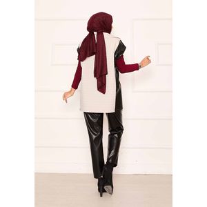 Conjunto de Dos Piezas de Cuero Acolchado Beige para Mujer, Top Corto con Cuello Alto y Pantalones Cortos Casuales para Salir en Invierno - Product Image 6