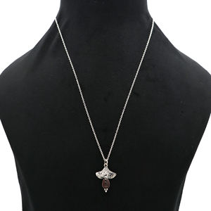 Collier de dernière collection en argent sterling 925 avec perles de grenat en or 14 carats rhodié pour les fêtes et les fiançailles - Product Image 3