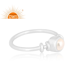 Latest Trending Fine Sterling <b>Silver</b> Natural Pearl <b>Set</b> Stackable <b>Ring</b> Custom Jewelry For Women Gift For Her - Product Image 3