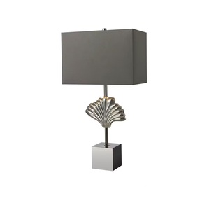 Hot Selling metal beautiful leaf Design <b>Lamp</b> aluminium leaf shape gray shade Lampshade Table <b>Lamp</b> Wholesale Manufacturer - Product Image 2