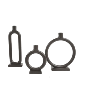 Best Quality Home Decor Art Gifts <b>Black</b> Finished Vintage Ring Shaped Metal Candle Holder Handmade Home Decor <b>Candlesticks</b> - Product Image 3