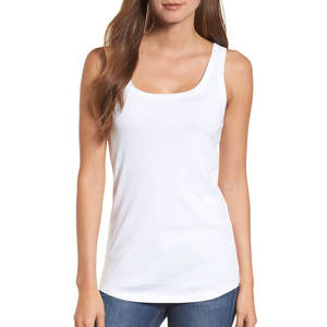 Nueva llegada al por mayor logotipo personalizado mujeres camiseta sin mangas mejor diseño de alta calidad mujeres camiseta sin mangas - Product Image 2