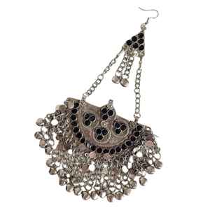 Produit très vendu Bijoux de mariée afghans Kuchi faits à la main Vintage ethnique en laiton antique plaqué or rhodié Mariage multicolore - Product Image 3