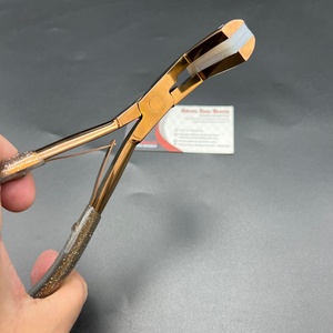 Pince à cheveux professionnelle en acier inoxydable massif plaqué or rose pour extensions de cheveux à clips, vente en gros d'outils pour extensions de cheveux - Product Image 5