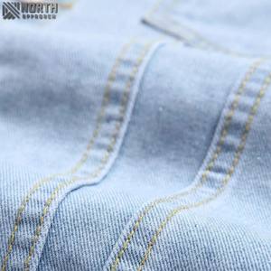 Vestes en cuir véritable-Design de bombardier personnalisé Winter Flight Pilot's Oem Denim Finished Casual Formal Men's Jackets - Product Image 3