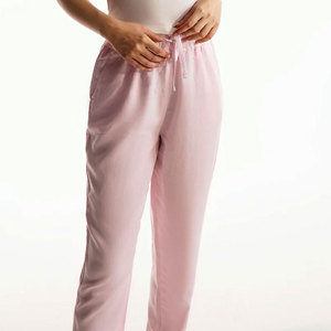 Pantalones Rectos de Talla Grande para Mujer con Logotipo Personalizado, Estilo Único, Cintura Media, Algodón Transpirable, Cierre con Cordón, Casual - Product Image 2