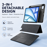 Étui clavier pour tablette en gros avec pavé tactile, housse de protection magnétique détachable en tissu pour fourniture OEM ODM personnalisée