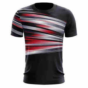 T-shirt en polyester/coton tricoté pour homme de haute qualité, style personnalisé, impression par sublimation par transfert thermique, prix bas pour la vente en ligne - Product Image 2
