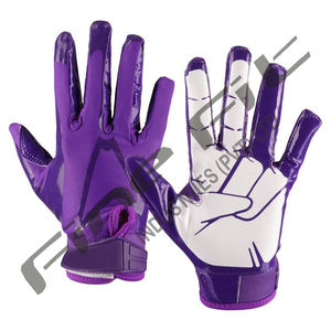 Guantes de fútbol americano de alta calidad con empuñadura logotipo personalizado guantes de entrenamiento al aire libre impermeables para todas las edades - Product Image 1