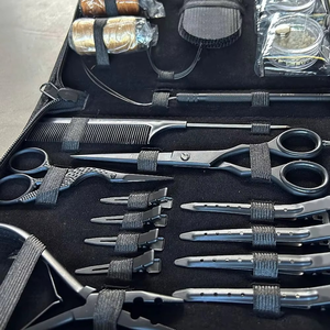 Kit de Herramientas para Extensiones de Cabello de Calidad Premium en Negro Mate, Alicates de Acero Inoxidable, Pinzas para Peinar con Logotipo Personalizado - Product Image 2