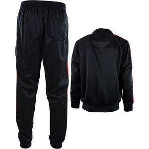 Black/Red Mens Athletic 2 Piece Tracksuit Set 2024 Professional High Quality Tracksuit Hood Sweatsuit Men Track Suit - Product Image 4