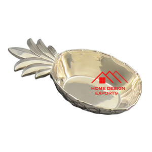 Design tendance Dernier plateau décoratif pour la décoration de mariage Vente chaude Plateau de feuilles décoratif fini argent - Product Image 4