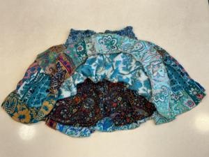 กระโปรงสั้นสำหรับผู้หญิงกระโปรงสั้นพิมพ์ลายแบบเป็นชั้นๆสไตล์ฮิปปี้โบฮีเมียนดีไซน์ใหม่ชุดปาร์ตี้กระโปรงสั้นเอวสูงสำหรับผู้หญิง - Product Image 4