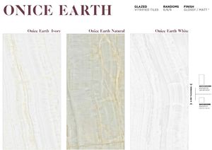 Carreaux de porcelaine émaillée au design italien moderne Onice Earth Natural Anti-Slip pour les applications scolaires de Villa Mall - Product Image 2