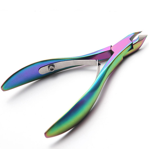 Rainbow Titanium Stainless Steel <b>Cuticle</b> Nipper <b>Cutter</b> Best Quality Nail Clipper Trimmers Toenails Pedicure Skin Callus Remover - Product Image 1