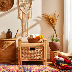 Gabinete de almacenamiento de madera de Acacia maciza de lujo, elegante solución de MDF Natural para el hogar, dormitorio, sala de estar, cocina, baño, uso - Product Image 4