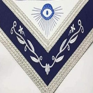 Costume maçonnique brodé à la main Tablier maçonnique Hope Faith Charity Tablier maçonnique personnalisé avec équerre et boussole, Navy Velvet Gold - Product Image 5