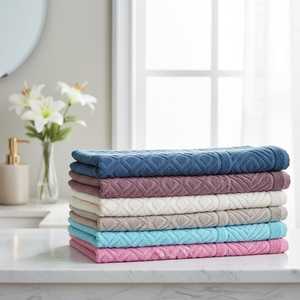 Serviette de bain et de visage en coton turc jacquard 100 % de la marque MYT-EX, taille personnalisée, motif moderne, 450 GSM, super absorbante, vente en gros - Product Image 5