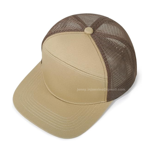 Sombreros de camionero personalizados de alta calidad, sombreros en blanco de Color sólido, logotipo de diseño, gorras traseras de malla estructurada, Snapback plano, fábrica de Vietnam - Product Image 2