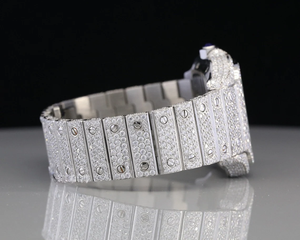 Reloj de diamante de moissanita de lujo automático de acero inoxidable de alta calidad, joyería de reloj helado para hombres, nueva moda de cristal de negocios - Product Image 3