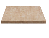 Durabilité Bloc de boucher droit naturel articulé à doigts Hevea Comptoir carré pour comptoirs de table et de bureau et bancs de travail