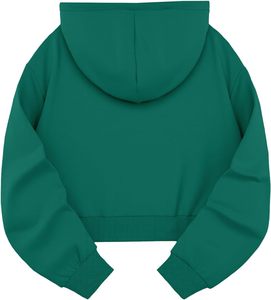 Sudadera con capucha y cremallera para mujer 2026, informal, personalizada, 100% algodón, manga larga, forro transpirable, color liso, primavera - Product Image 4