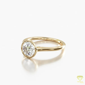 ชุดฝาแหวนหมั้นแบบโซลิแทร์สำหรับผู้หญิง VVS1โตในแล็บสายรัดสวมใส่สบายเครื่องประดับเจ้าสาวแบบมินิมอล - Product Image 4