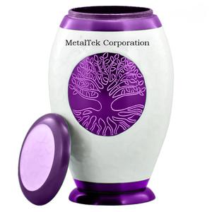 Urnes funéraires modernes en alliage métallique pour cendres d'adultes, couleur personnalisée, pots décoratifs, rangement commémoratif des cendres - Product Image 6