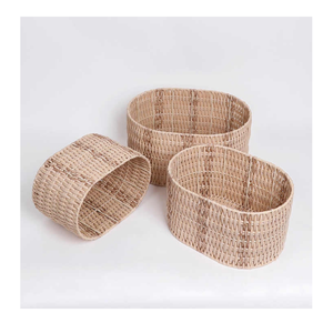 Cesta de almacenamiento de algas marinas naturales multifunción respetuosa con el medio ambiente OEM/ODM venta directa de fábrica caja de mimbre ovalada de Vietnam almacenamiento para el hogar - Product Image 5