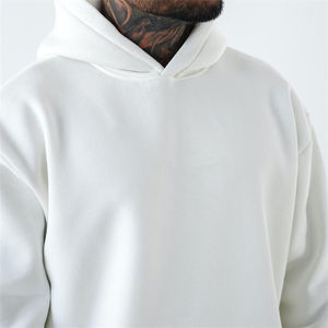 Nueva moda en blanco de gran tamaño con capucha hombres ropa logotipo personalizado hombres pulóver de gran tamaño con capucha hombres polar algodón sudaderas con capucha - Product Image 5