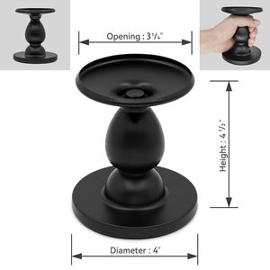 Table Accent Best Price Romantic Wedding Home <b>Black</b> Metal <b>Candlestick</b> Stand Luxury Candle Holder for Decorative Candle Mold - Product Image 4