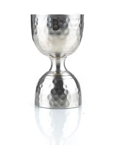 Jigger de Barra de Doble Cara con Acabado Martillado de Acero Inoxidable, Herramienta de Medición de Cócteles de Precisión con Agarre Equilibrado y Vertido Preciso - Product Image 1