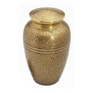 Urnes funéraires pour adultes en laiton de haute qualité avec gravure complète urnes funéraires en métal fini or pour cendres humaines - Product Image 2