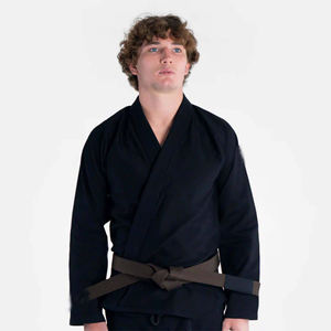 Uniforme de Jiu Jitsu Negro, Traje de Entrenamiento de Artes Marciales Ligero de Algodón Elástico y Resistente para Conjuntos Unisex - Product Image 2
